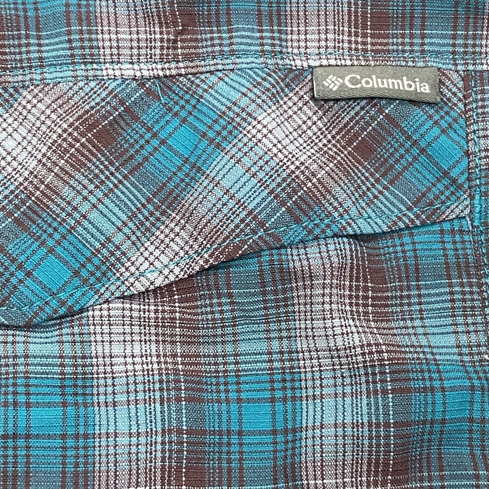 Columbia sportswear Omni shade sun protection men’s long sleeve plaid shirt M - Picture 5 of 13